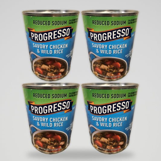 Progresso Reduced Sodium Chicken and Wild Rice Soup, 18.5 oz Cans