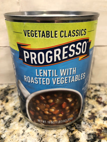 10 CANS Progresso Vegetable Classics Lentil w Roasted Vegetables Soup 19 oz Can