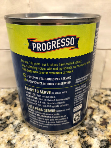 4 CANS Progresso Vegetable Classics Lentil with Roasted Vegetables Soup 19 oz Can