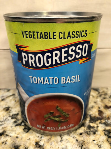 10 CANS Progresso Vegetable Classics Tomato Basil Soup 19 oz Can Fiber