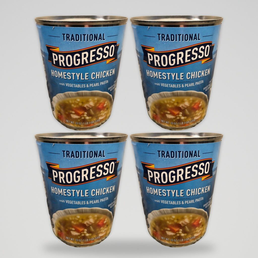 Progresso Homestyle Chicken with Vegetables & Pearl Pasta Soup, 19 oz Cans