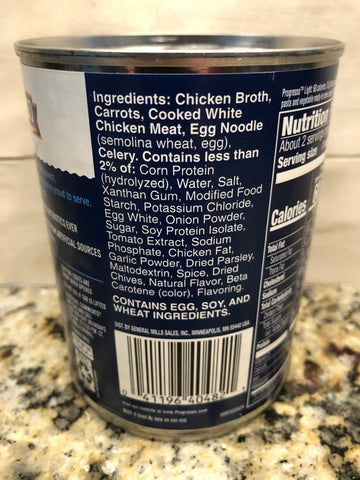 10 Cans of Progresso Light Chicken Noodle Soup, 18.5 oz