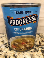 4 CANS Progresso Traditional Chickarina Soup 19 oz Can Chicken Meatballs