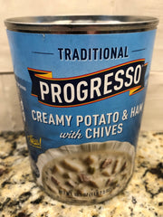 10 CANS Progresso Traditional Creamy Potato & Ham with Chives Soup 19 oz Can