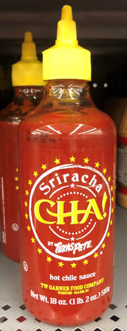Texas Pete Sriracha CHA! Hot Sauce Pepper Burgers Soup Eggs