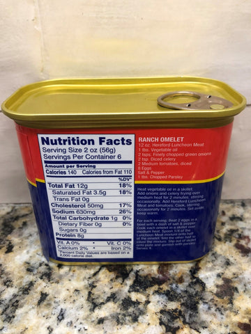 4 CANS Hereford Luncheon Meat w/ Pork & Chicken Smoke Flavor 12 Oz