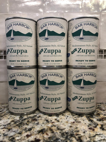 6 CANS Bar Harbor Zuppa Mediterranean Clam Chowder 15 Oz Can Soup FREE SHIP