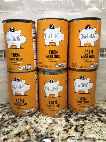 6 CANS Cha Ching Corn Whole Kernel 15.25 oz Can Maize Yellow