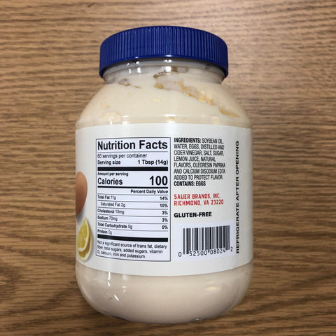 CF Sauer Rich & Creamy Mayonnaise Real Mayo, 30 oz