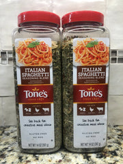 2 JARS Tone's Italian Spaghetti Seasoning Blend 14 oz Pizza Lasagna