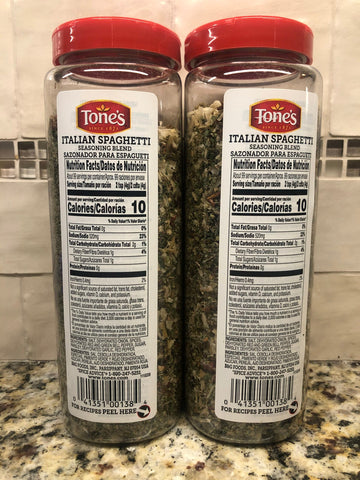 2 JARS Tone's Italian Seasoning Blend 14 oz Pizza Lasagna Spaghetti