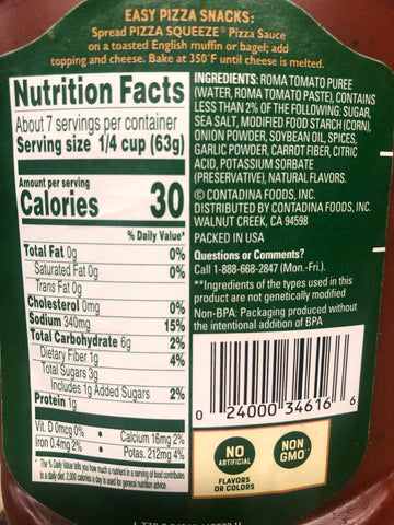 4 Bottles of Contadina Pizza Squeeze Original Sauce, 15 oz