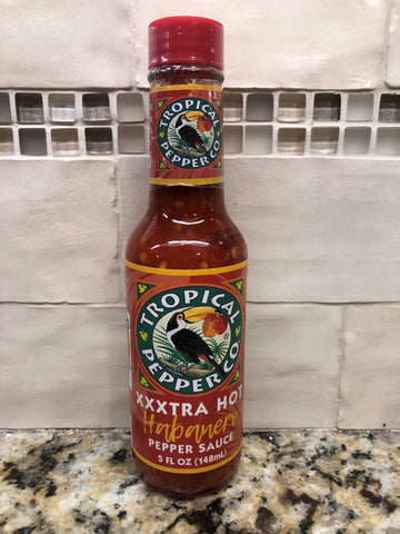 Tropical Pepper Co XXXtra Hot Habanero Pepper Sauce 5 Oz Marinade Extra