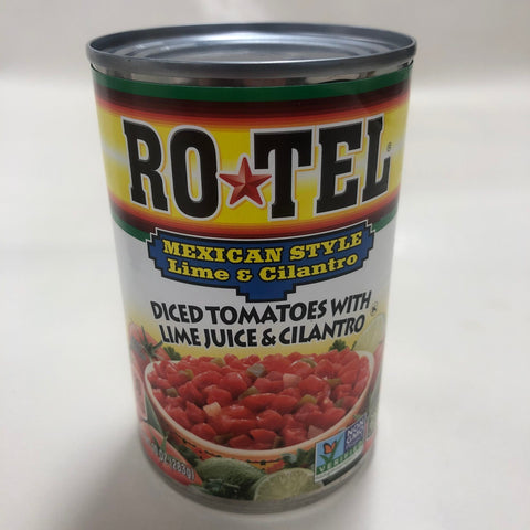 8 ROTEL Mexican Style Diced Tomatoes with Lime Juice Cilantro 10 oz Cans RO*TEL