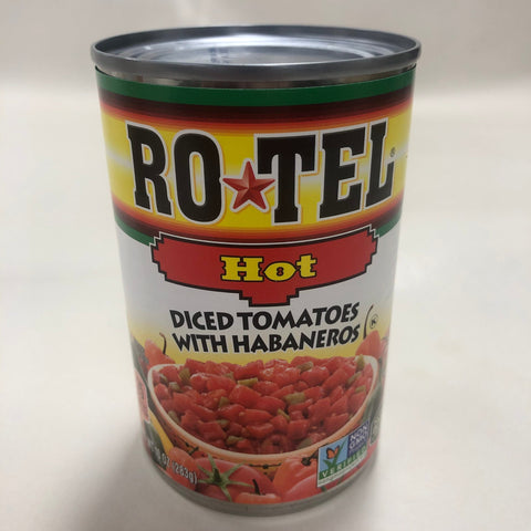 8 ROTEL Hot Diced Tomatoes with Habaneros Chilies 10 oz Cans FREE SHIP RO*TEL