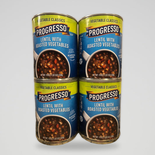 Progresso Vegetable Classics Lentil with Roasted Vegetables Soup, 19 oz Cans