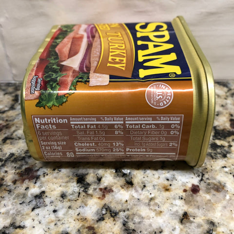 Spam Oven Roasted Turkey 12 oz Can Treet Lunch Meat Hormel spicy sandwich