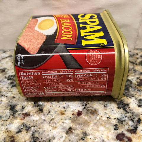 Spam with Real Hormel Bacon, 12 oz
