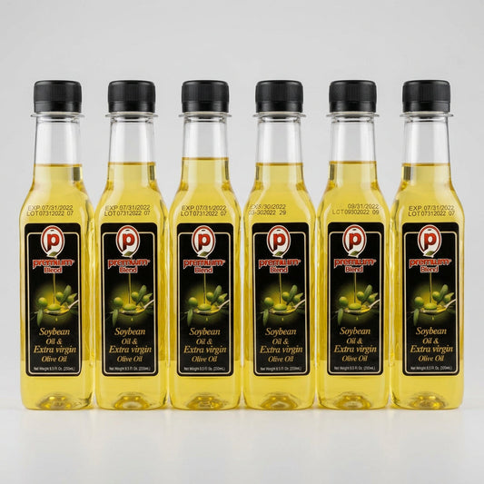 Six Bottles Premium Blend Soybean Oil & Extra Virgin Olive Oil 8.5 fl oz Bottle