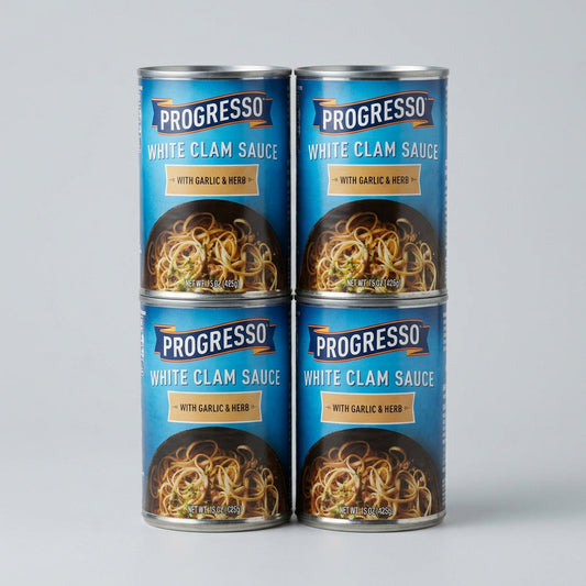 4 Cans of Progresso White Clam Sauce With Garlic & Herb, 15 oz