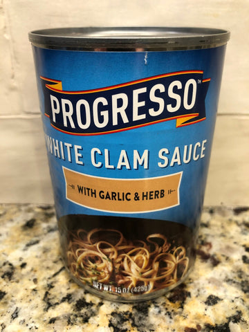 4 CANS Progresso White Clam Sauce With Garlic & Herb 15 oz Can Soup Pasta