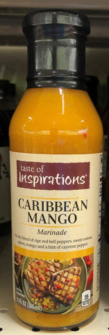 Taste of Inspirations Caribbean Mango Grill Sauce 12 oz Marinade Pork Beef