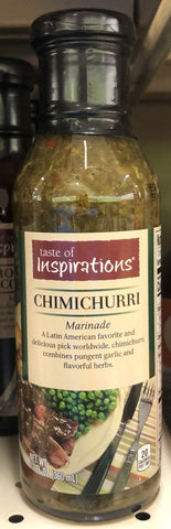 Taste of Inspirations Chimichurri Marinade Sauce 12 oz Pork Beef Argentina