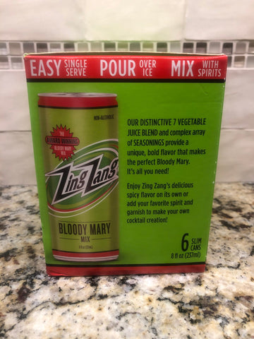 Zing Zang Bloody Mary Mix 6 pack, 8 fl oz cans Vodka Cocktail Mixer