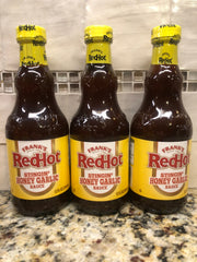 3 BOTTLES Frank's Red Hot Stingin' Honey Garlic Sauce 12 oz BBQ Chili Pepper