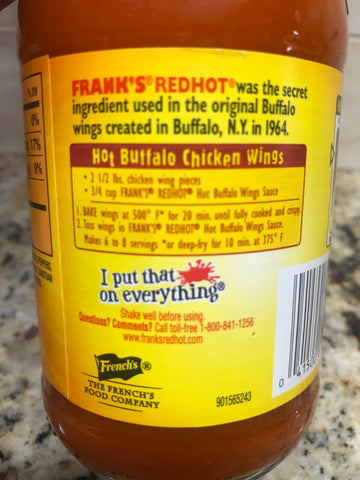 3 BOTTLES Frank's Red Hot HOT Buffalo Wings Sauce 12 oz Chicken Wing