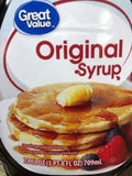 Great Value Original Syrup 24 fl oz Pancake Waffle Breakfast