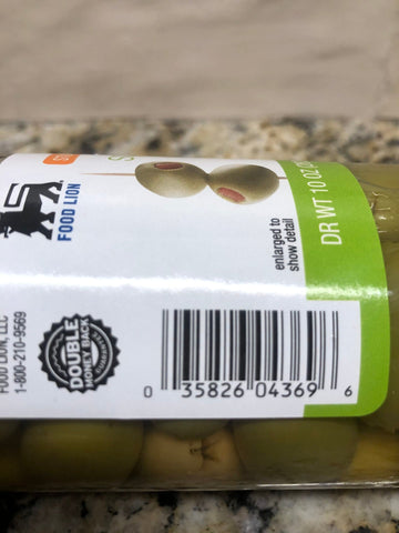 Food Lion Stuffed Manzanilla Queen Spanish Olives w/ Minced Pimientos, 10 oz