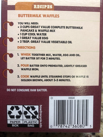Great Value Buttermilk Complete Pancake & Waffle Mix, 32 oz