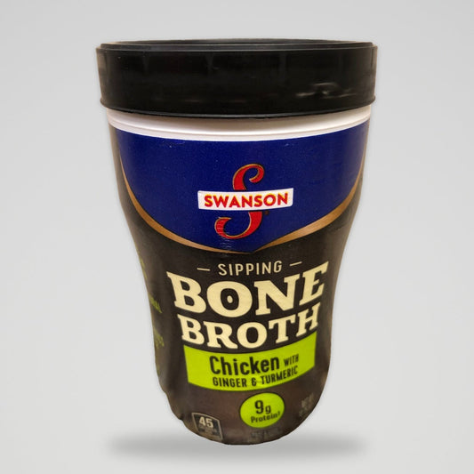 Swanson Sipping Bone Broth Chicken with Ginger & Turmeric 10.75 Oz Cup