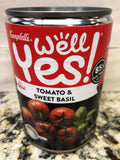 4 CANS Campbell's Well Yes! Tomato & Sweet Basil Soup, 16.3 oz. Can