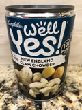 4 CANS Campbell's Well Yes! New England Clam Chowder Soup 16.3 oz Can