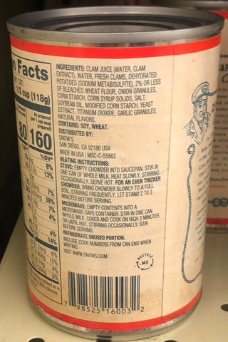 Bumble Bee Snow's New England Clam Chowder Condensed, 15 oz