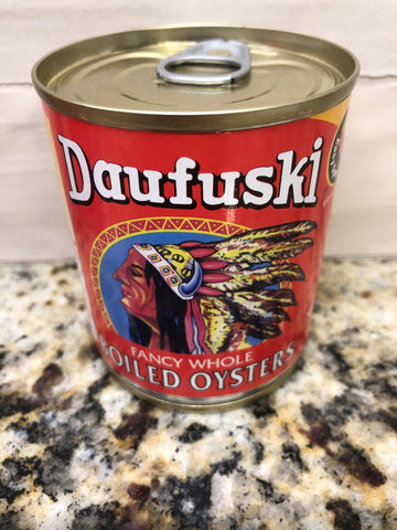 6 CANS Daufuski Fancy Whole Boiled Oysters 8 oz Can Stew Chowder