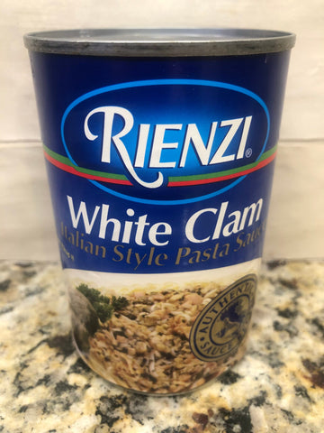 4 CANS Rienzi White Clam Italian Style Pasta Sauce 15 oz Can Soup