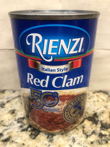 4 Cans of Rienzi Red Clam Italian Style Pasta Sauce, 15 oz