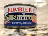 10 CANS BUMBLE BEE Tiny Shrimp 6 oz Dip Cake Food Salad Snack