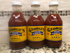 3 Bottles George's Original Barbecue Sauce 16 oz BBQ Marinade Pork Dip FREE SHIP