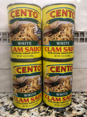 4 CANS Cento White Clam Pasta Sauce 10.5 oz Soup Linguine Spaghetti