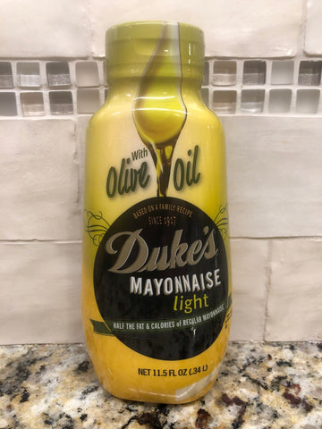 4 Bottles Squeezeable Duke's Light Mayonnaise with Olive Oil Diet Dukes Mayo