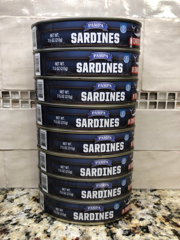 8 CANS Pampa Sardines in Tomato Sauce 7.5 oz Can Tin Fish Herring Fillets