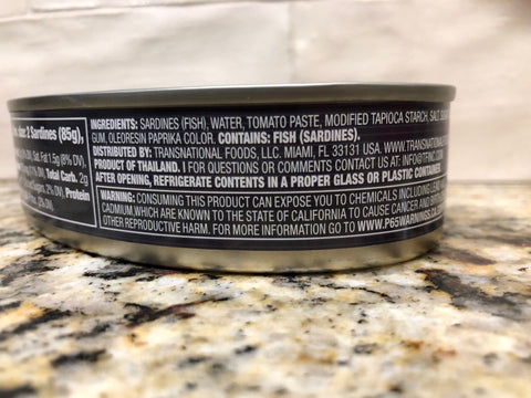 8 Cans of Pampa Sardines in Tomato Sauce, 7.5 oz