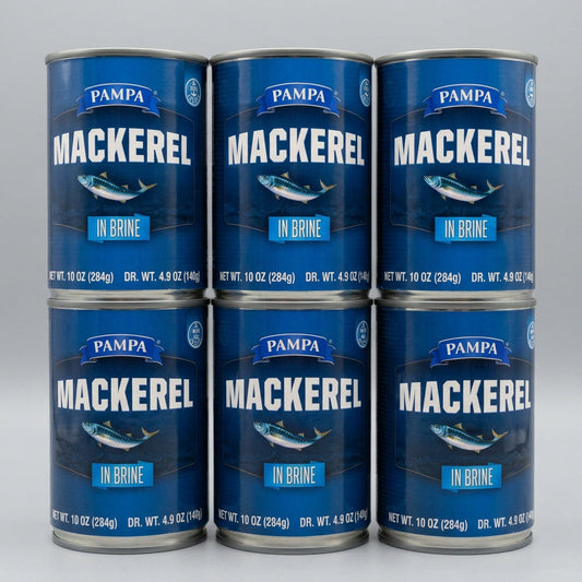 6 Cans Pampa Mackerel in Brine 10 oz Can