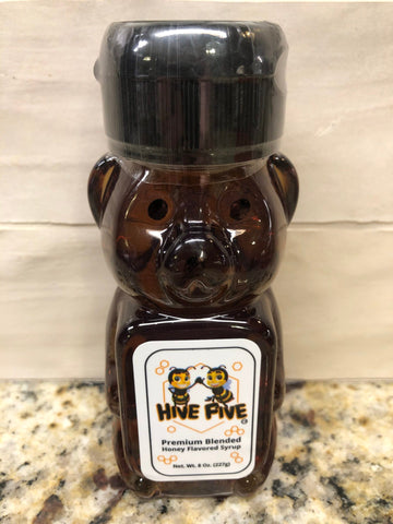 8 Bottles of Hive Five Premium Blended Honey Syrup Squeeze Bear, 8 oz