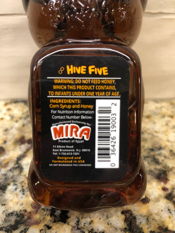 8 Bottles of Hive Five Premium Blended Honey Syrup Squeeze Bear, 8 oz