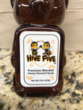 8 Bottles Hive Five Premium Blended Honey Syrup Squeeze Bear Jar 8 oz FREE SHIP